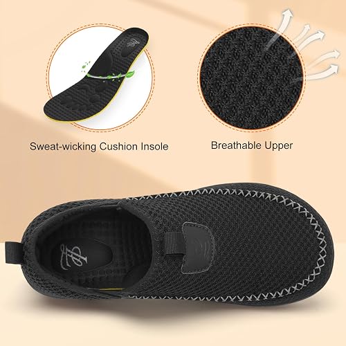 On Walking Shoes Breathable Knit Upper, Non-slip Rubber Outsole, Lightweight Comfort Ideal for Work Travel & Daily Wear