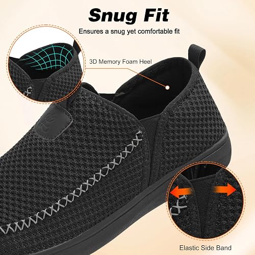 On Walking Shoes Breathable Knit Upper, Non-slip Rubber Outsole, Lightweight Comfort Ideal for Work Travel & Daily Wear